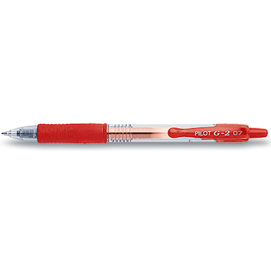 12 Stück Geltintenroller 0,35 Mm Rot – Mit Druckmechanik, Ergonomischer Griff, Nachfüllbar