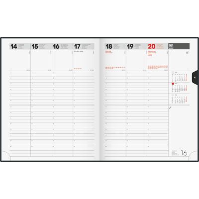 Baier & Schneider Tafelkalender „Glocken“ – A5, 6 Monate Pro Seite | Mit Feiertagen & Ferienterminen