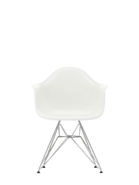 Besucherstuhl Plastic Arm Chair Gestell Draht Chrom ,Schale Weiß