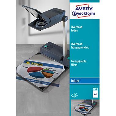 Avery Zweckform Inkjetfolie 2502 DIN A4 transparent 50 St./Pack.