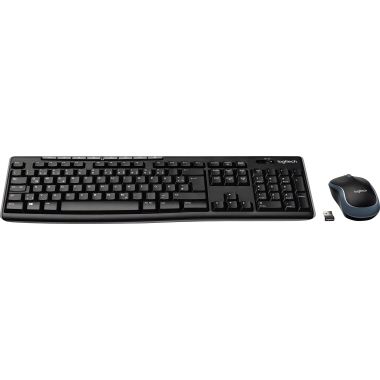 Logitech Tastatur-Maus-Set MK270 920-004511 cordless USB schwarz