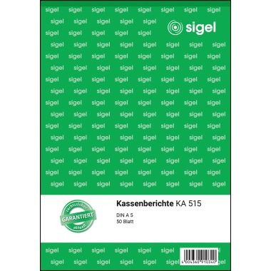 SIGEL Kassenbericht KA515 DIN A5 50Blatt