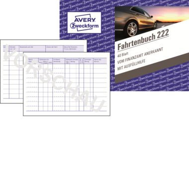 Avery Zweckform Fahrtenbuch 222 DIN A6 quer 56Blatt